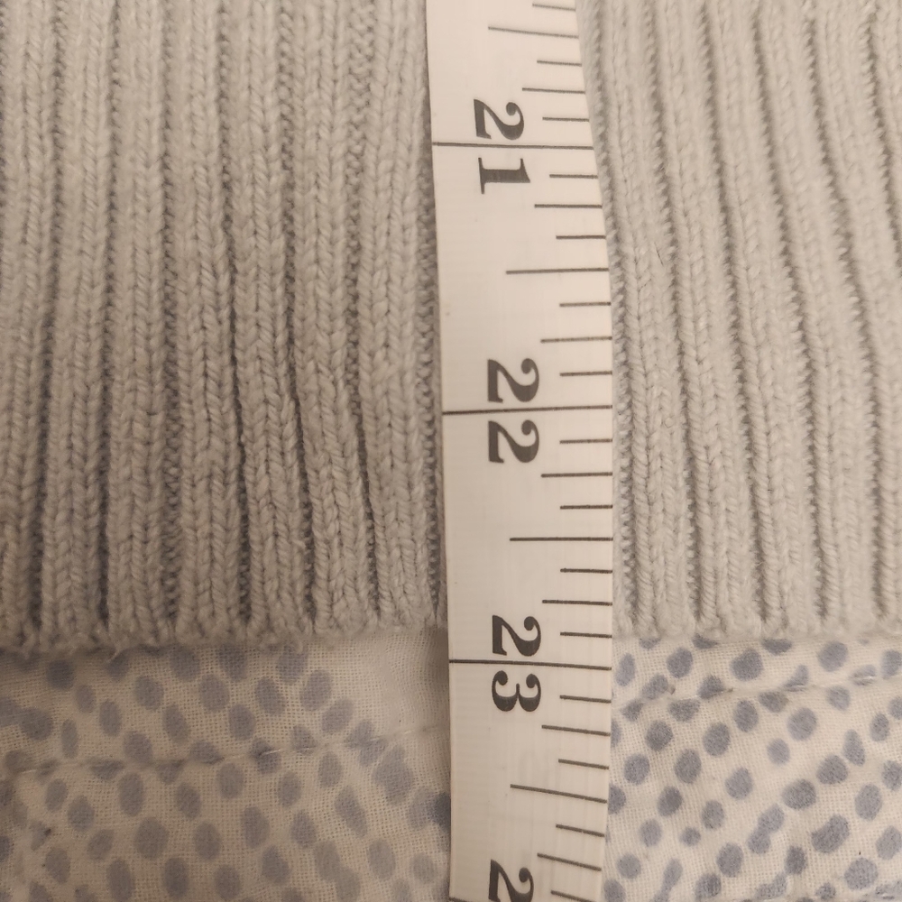 Madewell Greensboro Button-Back Sweater | Cream‎ & Periwinkle | Size M - Picture 9 of 9